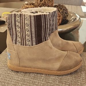 Toms Toddler winter suede/Canvas boots Y3 Beige Kids Tan